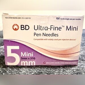 Ultra-Fine Mini Pen Needles 5mm x 31G - Purple